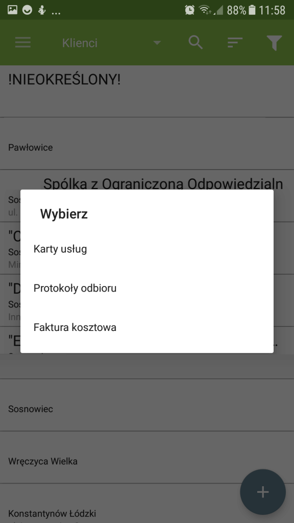 Connecto DMS Mobile - panel